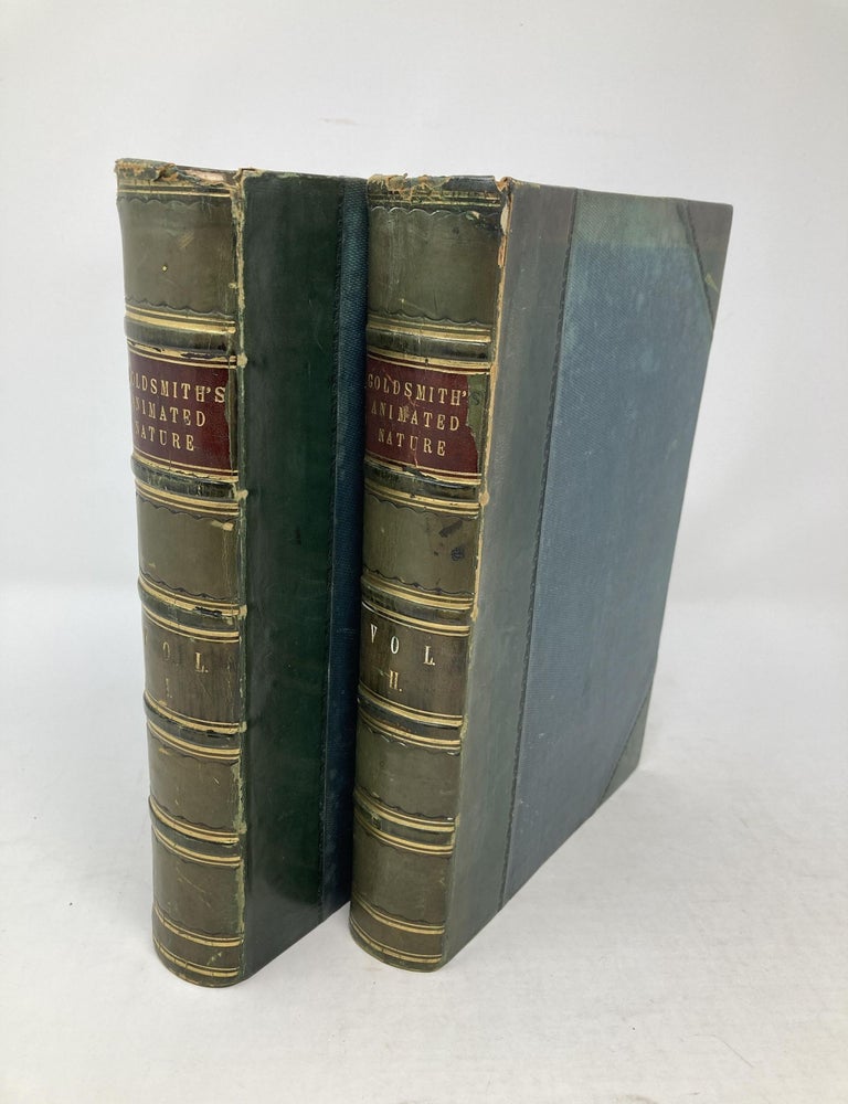 Item #86026 A HISTORY OF THE EARTH AND ANIMATED NATURE (SIX PARTS IN TWO VOLUMES); Wth an Introductory View of the Animal Kingdom, Translated from the French of Baron Cuvier, and Copious Notes Embracing Accounts of New Discoveries in Natural History; A Life of the Author, By Washington Irving; and Carefully Prepared Index to the Whole Work. Oliver Goldsmith.
