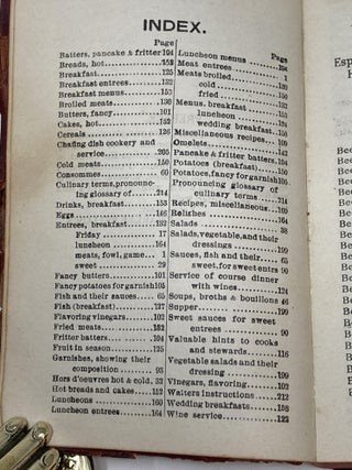 A SELECTION OF DISHES AND THE CHEF'S REMINDER : A HIGH-CLASS CULINARY TEXT BOOK