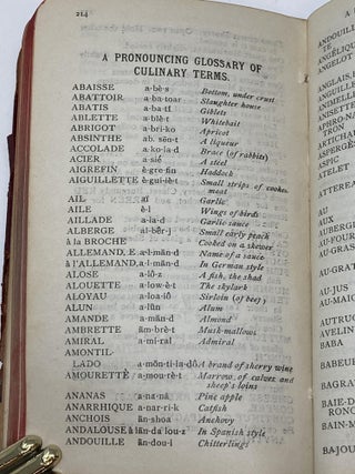 A SELECTION OF DISHES AND THE CHEF'S REMINDER : A HIGH-CLASS CULINARY TEXT BOOK