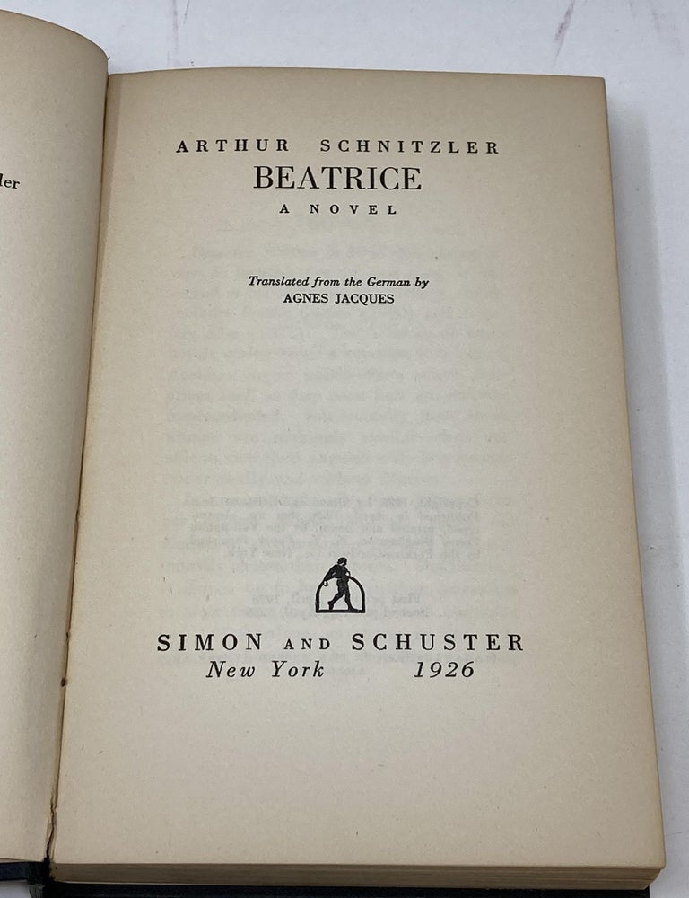 Item #86295 BEATRICE. Arthur Schnitzler.