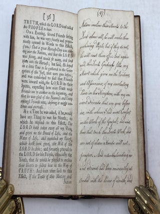 A BRIEF JOURNAL OF THE LIFE, TRAVELS AND LABOURS OF LOVE, IN THE WORK OF THE MINISTRY, OF THAT EMINENT AND FAITHFUL SERVANT OF JESUS CHRIST, THOMAS WILSON. WHO DEPARTED THIS LIFE, AT HIS OWN HABITATION, NEAR EDENDERRY, IN THE KINGDOM OF IRELAND, THE 20TH OF THE THIRD MONTH, 1725 (COMPLETED COPY OF 100 PAGES)