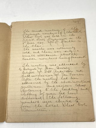 HANDWRITTEN MINUTES OF THE HAZENMORE, SASKATCHEWAN WHEAT POOL (1927-35)
