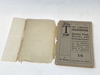 Item #86379 THE LIBRARY HANDBOOK OF GENUINE TRADE SECRETS AND INSTRUCTIONS FOR CLEANING,...