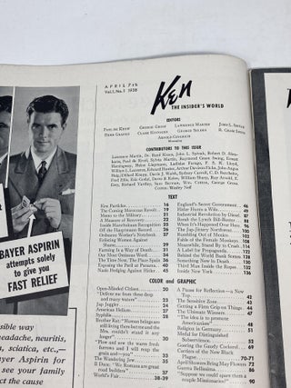 KEN : THE INSIDER'S WORLD, APRIL 1938, VOLUME 1, NUMBER 1