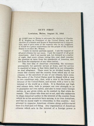 AMERICANISM AND PREPAREDNESS : SPEECHES OF THEODORE ROOSEVELT JULY TO NOVEMBER 1916