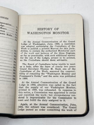 WASHINGTON MONITOR AND FREEMASONS GUIDE TO THE SYMBOLIC DEGREES