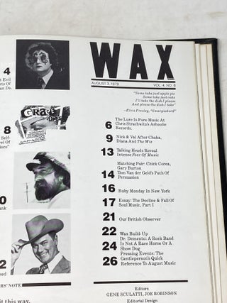WAXPAPER: VOLUME 4, NUMBER 1 - 8 (EIGHT EDITIONS, BOUND TOGETHER)