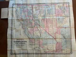 Item #87347 BANCROFT’S MAP OF CALIFORNIA, NEVADA, UTAH AND ARIZONA. Bancroft, Company, A L