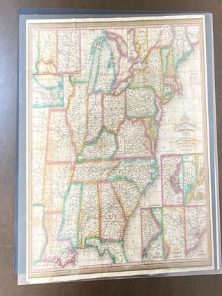 Item #87400 MITCHELL’S TRAVELLERS GUIDE THROUGH THE UNITED STATES: A MAP OF THE ROAD DISTANCES,...