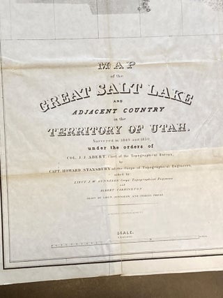 EXPLORATION AND SURVEY OF THE VALLEY OF THE GREAT SALT LAKE OF UTAH, INCLUDING A RECONNOISSANCE OF A NEW ROUTE THROUGH THE ROCKY MOUNTAINS; SENATE Special Session March 1851; Executive No. 3.