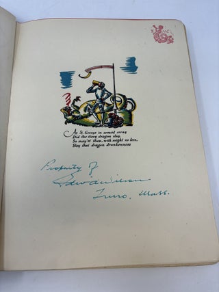 FULL AND BY: BEING A COLLECTION OF VERSES BY PERSONS OF QUALITY IN PRAISE OF DRINKING (SIGNED, ILLUSTRATOR'S PERSONAL COPY); Prefaces by Don Marquis and Christopher Morley)