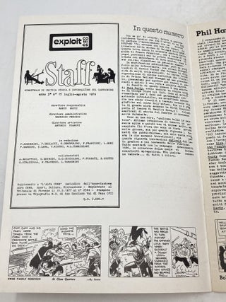 EXPLOIT COMICS: THREE ISSUES (ITALIAN TEXT): VOLUME 2, NO. 9 (MARCH - JUNE, 1978 VOLUME 3, NO. 15 (JULY - AUGUST, 1979); VOLUME 4, NO. 21 (OCTOBER - DECEMBER, 1980); (Bimonthly Publication of Criticism, History and Information on Cartooning)
