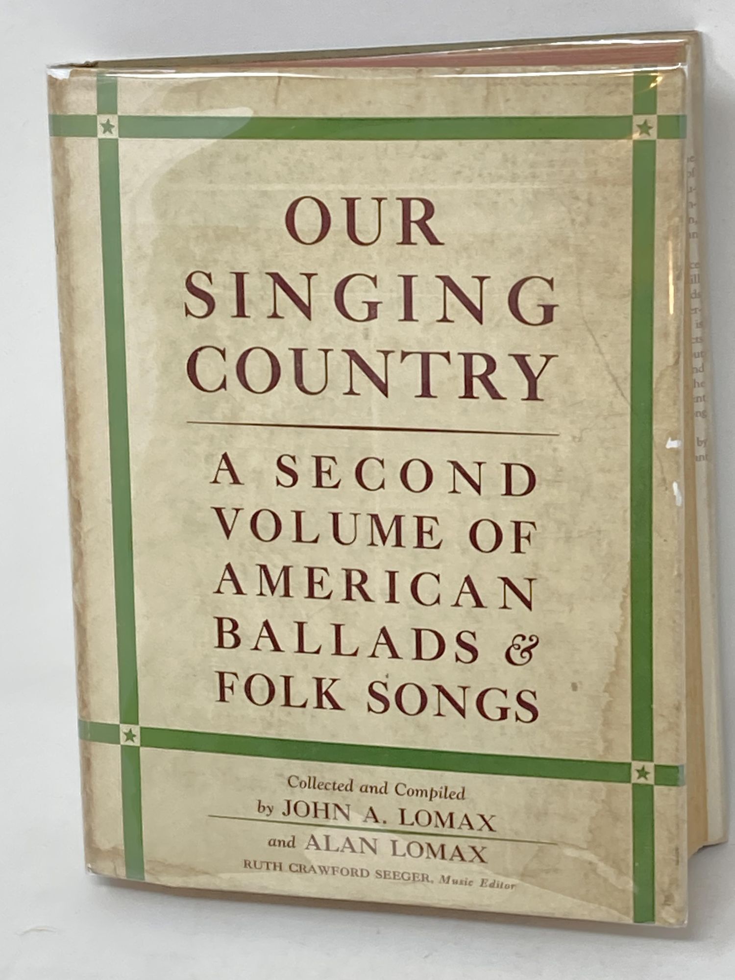 Alan Rutter Folk Singer OUR SINGING COUNTRY: A SECOND VOLUME OF AMERICAN BALLADS AND FOLK SONGS ...