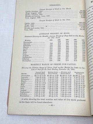 STATISTICS AND INFORMATION CONCERNING THE STATE OF NEBRASKA, TAKEN FROM STATE AND NATIONAL REPORTS, SHOWING THE ADVANTAGES, AND GIVING INFORMATION FOR THE FARMER, THE MECHANIC, THE LABORER, THE MERCHANT, THE MANUFACTURER CONTEMPLATING A REMOVAL TO ONE OF THE NEWER AND PROGRESSIVE WESTERN STATES