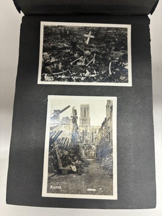 WORLD WAR I SNAPSHOT PHOTO ALBUM: FRANCE (VERDUN, CHATEAU THEIRRY, REIM, LE MANS