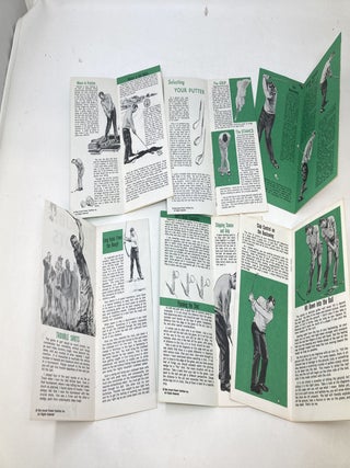 SIX INSTRUCTIONAL PAMPHLETS: TROUBLE SHOTS, HOW TO IMPROVE YOUR PUTTING, TEE SHOTS AND FAIRWAY WOODS, HITTING THE IRONS, CHIPPING AND PITCHING, PRACTICE