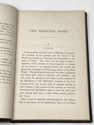 THE REJECTED STONE; OR INSURRECTION VS. RESURRECTION IN AMERICA