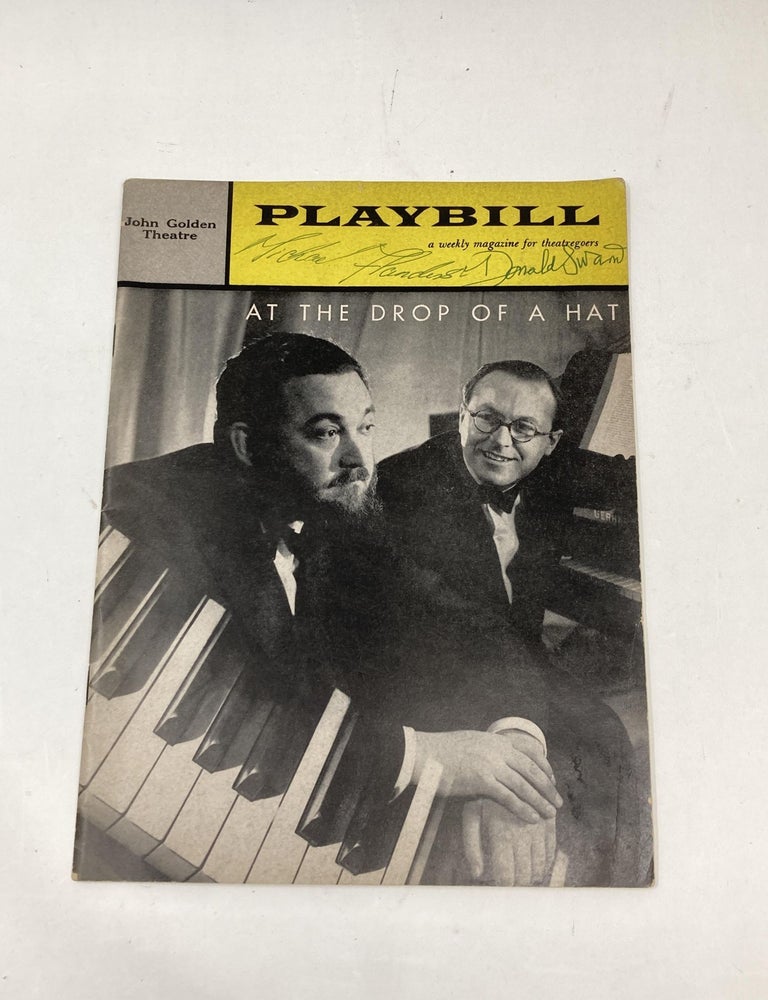 Item #87911 FLANDERS AND SWANN (IN OCT. 26, 1959 PLAYBILL: A WEEKLY MAGAZINE FOR THEATREGOERS (SIGNED BY BOTH MICHAEL FLANDERS AND DONALD SWANN). Michael Flanders, Donald Swann.