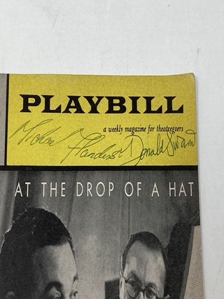 FLANDERS AND SWANN (IN OCT. 26, 1959 PLAYBILL: A WEEKLY MAGAZINE FOR THEATREGOERS (SIGNED BY BOTH MICHAEL FLANDERS AND DONALD SWANN)