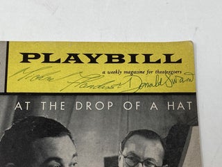 FLANDERS AND SWANN (IN OCT. 26, 1959 PLAYBILL: A WEEKLY MAGAZINE FOR THEATREGOERS (SIGNED BY BOTH MICHAEL FLANDERS AND DONALD SWANN)