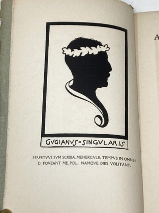 AN EARLY LITERARY CLUB : INAUGURAL ADDRESS BY PRESIDENT PAYTON SIBLEY WILD READ BEFORE THE CHICAGO LITERARY CLUB AT THE ANNUAL DINNER OCTOBER 4, 1915; Silhouette Portraits by Earl Howell Reed
