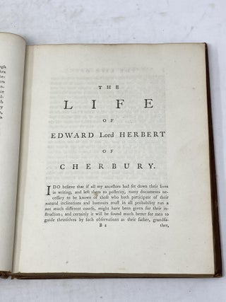 THE LIFE OF EDWARD LORD HERBERT OF CHERBURY. WRITTEN BY HIMSELF.