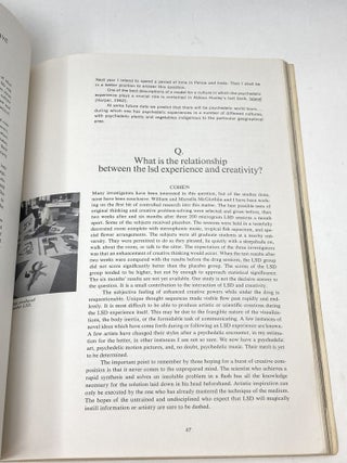 LSD; "In the Midst of a Raging National Controversy Two Authorities Speak Out on the Dangers, Merits, Legal Regulations and Control of the Revolutionary Psychedelic Drug