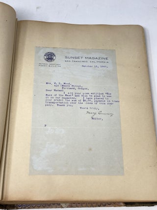 ARCHIVE OF ORIGINAL PUBLISHERS' CORRESPONDENCE WITH THE THEN YOUNG OREGON WRITER ELIZABETH LAMBERT WOOD