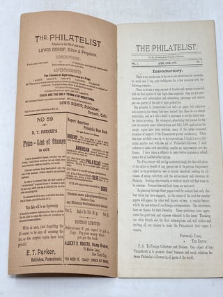 PREMIER ISSUES OF FIVE, 19TH CENTURY PHILATELY PERIODICALS: EACH VOLUME I, NUMBER. 1: THE AMERICAN STAMP (JANUARY, 1889) THE ILLINOIS PHILATELIST (APRIL, 1893) THE PHILATELIST (APRIL, 1893) THE PHILATELIC CALIFORNIAN (OCTOBER, 1893) THE TRANSCONTINENTAL PHILATELIST (DECEMBER, 1893) ;