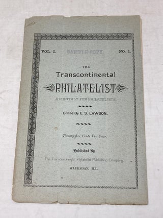 PREMIER ISSUES OF FIVE, 19TH CENTURY PHILATELY PERIODICALS: EACH VOLUME I, NUMBER. 1: THE AMERICAN STAMP (JANUARY, 1889) THE ILLINOIS PHILATELIST (APRIL, 1893) THE PHILATELIST (APRIL, 1893) THE PHILATELIC CALIFORNIAN (OCTOBER, 1893) THE TRANSCONTINENTAL PHILATELIST (DECEMBER, 1893) ;
