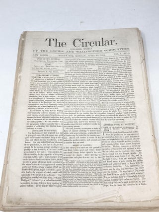 Item #88134 THE CIRCULAR / THE ONEIDA CIRCULAR NEWSPAPERS (21 total issues: Seventeen unique...