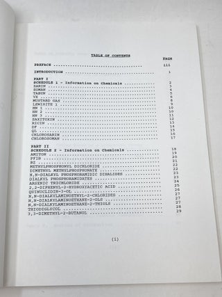 CHEMICAL WEAPONS CONVENTION VERIFICATION: HANDBOOK ON SCHEDULED CHEMICALS