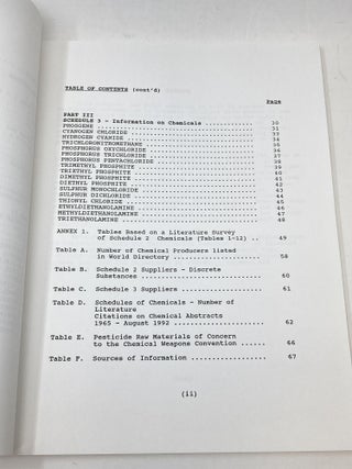 CHEMICAL WEAPONS CONVENTION VERIFICATION: HANDBOOK ON SCHEDULED CHEMICALS