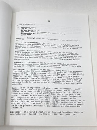 CHEMICAL WEAPONS CONVENTION VERIFICATION: HANDBOOK ON SCHEDULED CHEMICALS