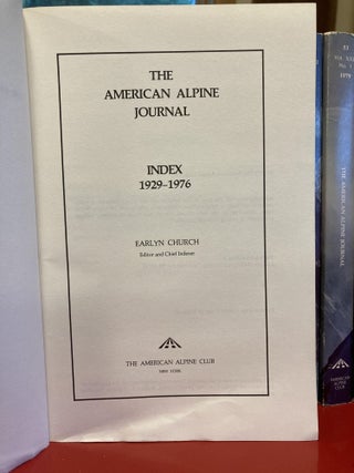 THE AMERICAN ALPINE JOURNAL (60 ISSUES, 1951-2015)