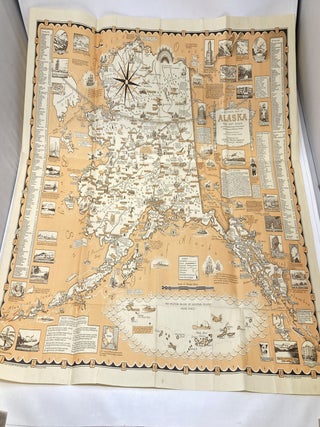 Item #88162 A PICTORIAL MAP OF ALASKA THE 49TH STATE. Ernest Dudley Chase