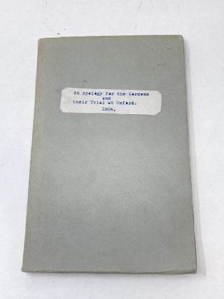 Item #88192 AN APOLOGY FOR THE CONDUCT OF THE GORDONS; CONTAINING THE WHOLE OF THEIR...