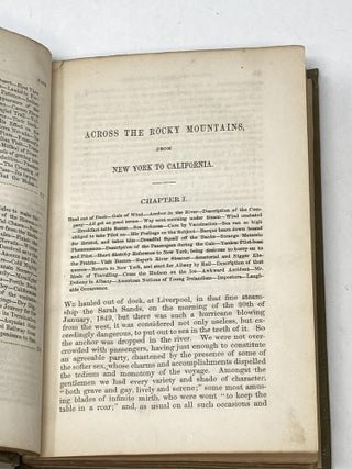 ACROSS THE ROCKY MOUNTAINS, FROM NEW YORK TO CALIFORNIA: WITH A VISIT TO THE CELEBRATED MORMON COLONY, AT THE GREAT SALT LAKE