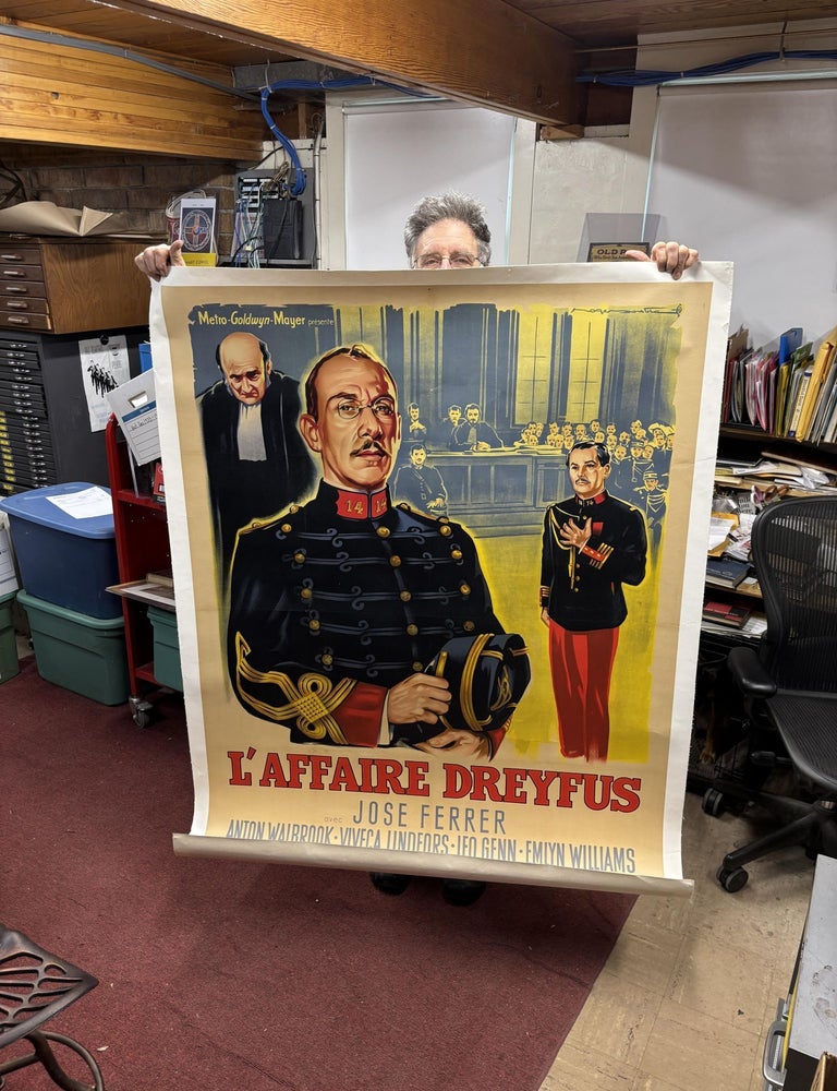 Item #88219 L'AFFAIR DREYFUS (HUGE 1958 MOVIE POSTER). Soubie. Roger, artist.