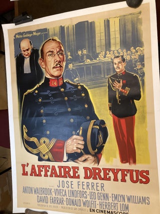 L'AFFAIR DREYFUS (HUGE 1958 MOVIE POSTER)