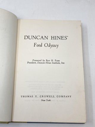 FOOD ODYSSEY (SIGNED); Foreward by Roy H. Park