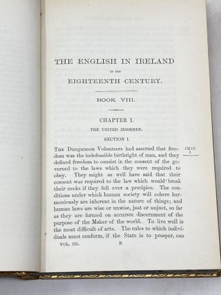 THE ENGLISH IN IRELAND IN THE EIGHTEENTH CENTURY (THREE VOLUMES COMPLETE)