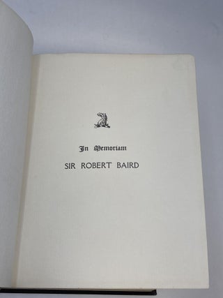 IN MEMORIUM : SIR ROBERT BAIRD