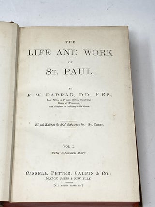 THE LIFE AND WORK OF ST. PAUL (TWO VOLUMES, COMPLETE); (With Coloured Maps)