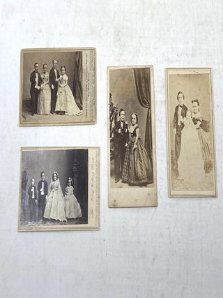 Item #88402 FOUR PHOTOS OF LITTLE PEOPLE : GEN.TOM THUMB & OTHER COUPLES WITH DWARFISM. Charles...