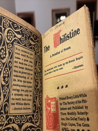 THE PHILISTINE: A PERIODICAL OF PROTEST (ROYCROFTERS) DEC. 1899 TO MAY 1900 (with laid in note in Elbert Hubbard's hand)