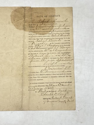 CIVIL WAR DISCHARGE PAPERS: PRIVATE ROBERT KNOWLES ; COMPANY "I" 30th REGIMENT; MICHIGAN INFANTRY VOLUNTEERS) JUNE 23, 1865
