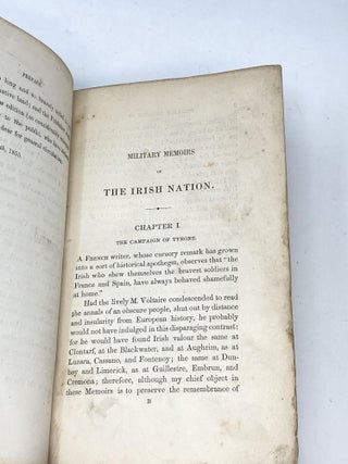 THE IRISH BRIGADES; OR, MEMOIRS OF THE MOST EMINENT IRISH MILITARY COMMANDERS WHO DISTINGUISHED THEMSELVES IN THE ELIZABETHAN AND WILLIAMITE WARS IN THEIR OWN COUNTRY, AND IN THE SERVICE OF FRANCE, SPAIN, ETC. (WITH AN APPENDIX CONTAINING MEMOIRS OF GENERAL THOMAS PRESTON, OWN ROE O'NEILL, &c, &c.