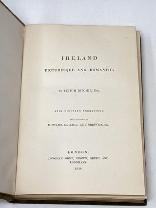 IRELAND PICTURESQUE AND ROMANTIC (HEATH'S PICTURESQUE ANNUAL) FOR 1838