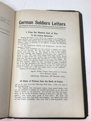 WAR-CHRONICLE : WAR JOURNAL : SOLDIERS' LETTERS : PICTURES OF THE WAR : DECEMBER 1914